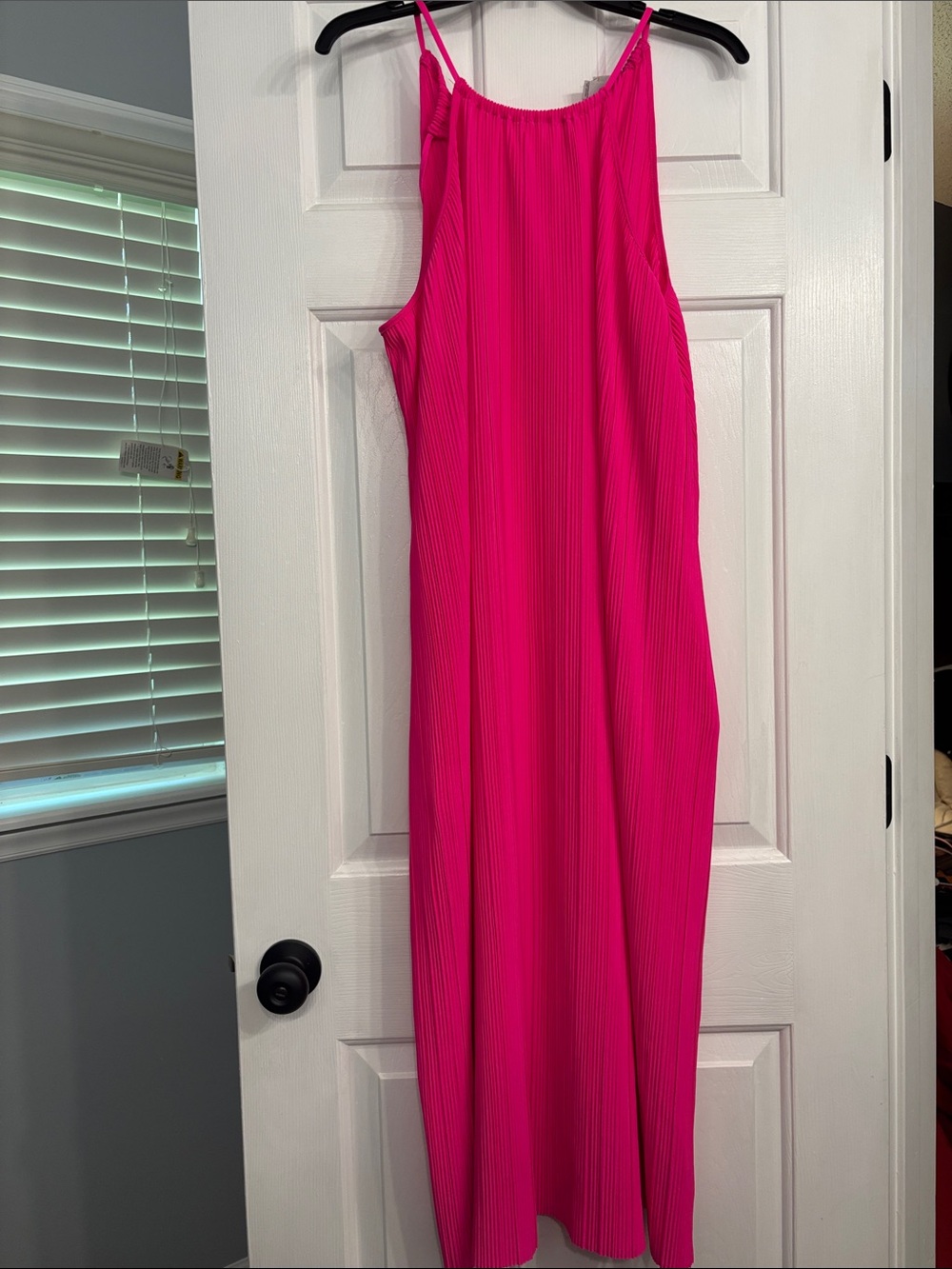 a new day Hot Pink Ribbed Spaghetti-Strap Maxi Dress